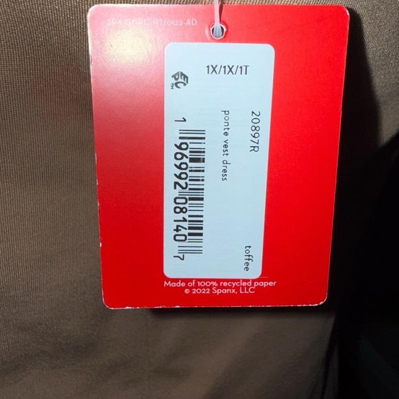NWT SPANX The Perfect Vest Dress - Toffee Plus 1X - Picture 12 of 15